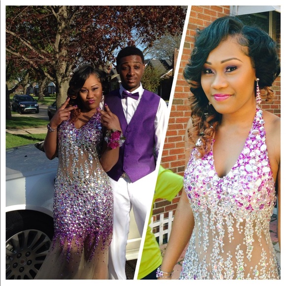 Beautiful Rhinestone Prom Dress - Picture 6 of 6